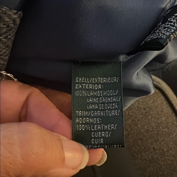 VTG RALPH LAUREN LAMBS WOOL HERRINGBONE EQUESTRIAN ELBOW PATCH BLAZER WOMEN 12 - Picture 16 of 16